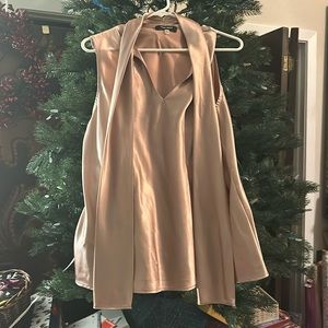 Nine West light pink satin top